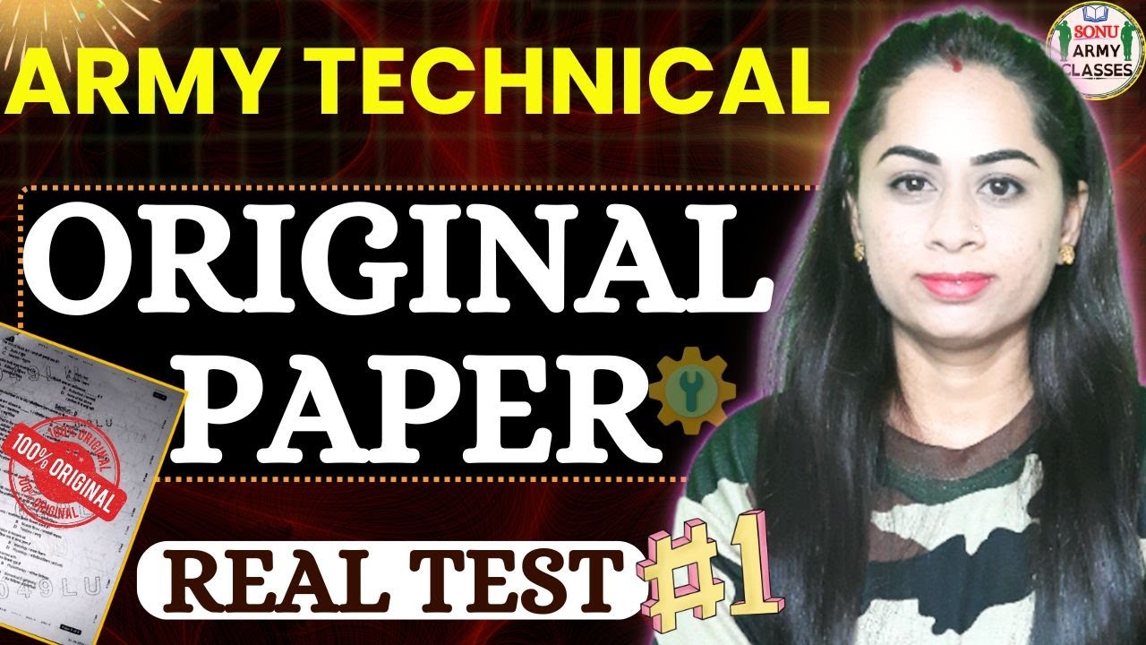 ✅ Army Technical Original Question Paper 30 April 2024 | Full Solution by Sonu Ma'am 💯 Part-1