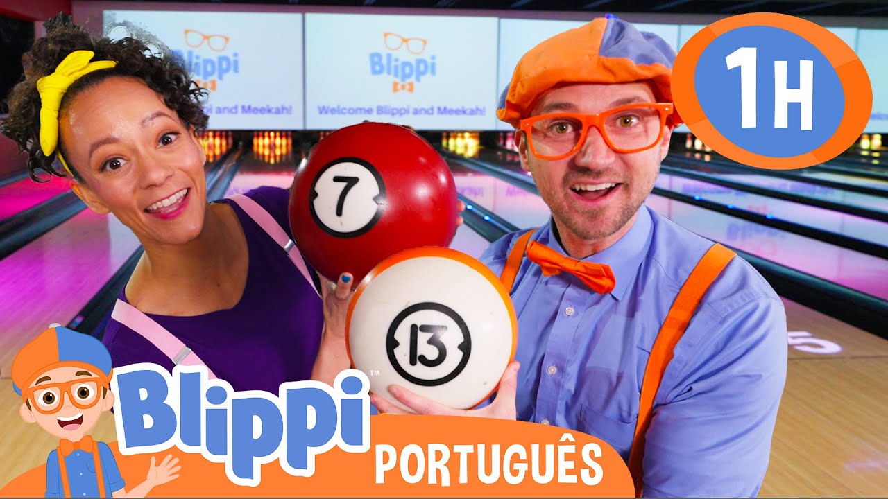 Blippi e Meekah Jogam Boliche! | MARATONA DO BLIPPI! | Vídeos Educativos em Português