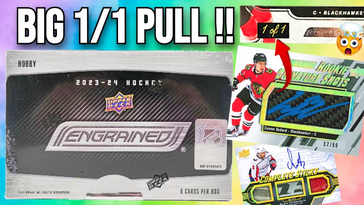 1 OF 1 PULL !! 2023-24 Upper Deck Engrained Hockey Box Opening !!