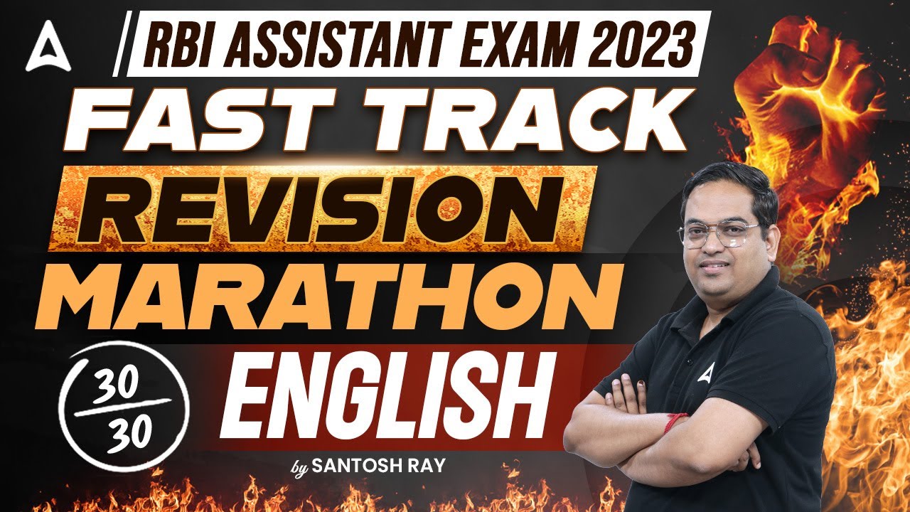 RBI Assistant 2023 | RBI Assistant English Marathon Class | By Santosh Ray