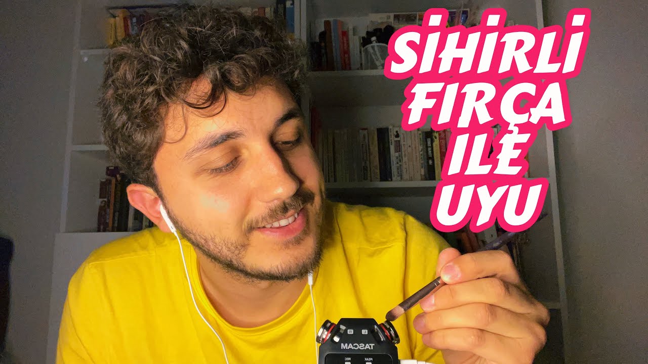 YAKIN FISILTI UYKU TELKİNİ VE SİHİRLİ FIRÇA İLE SENİ UYUTUYORUM ~ TASCAM MIC BRUSHING ~ TÜRKÇE ASMR