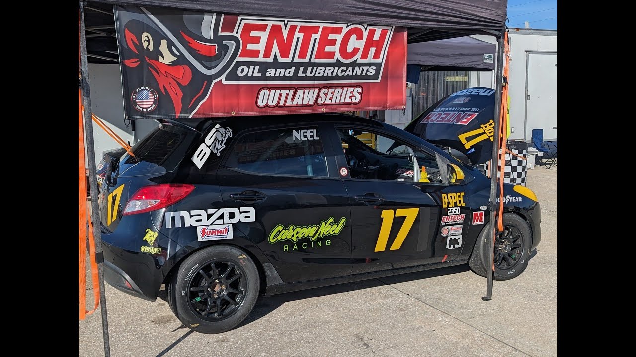 2026 SCCA 46th Annual Majors BSPEC Race at Sebring with 14 Year Old Carson Neel In His Mazda2