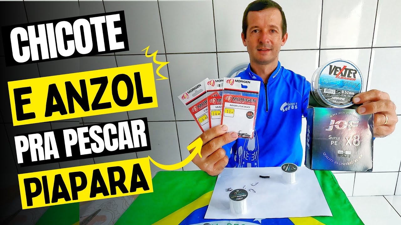 COMO FAZER O MELHOR CHICOTE E ANZOL PRA PIAPARA - PESCARIA