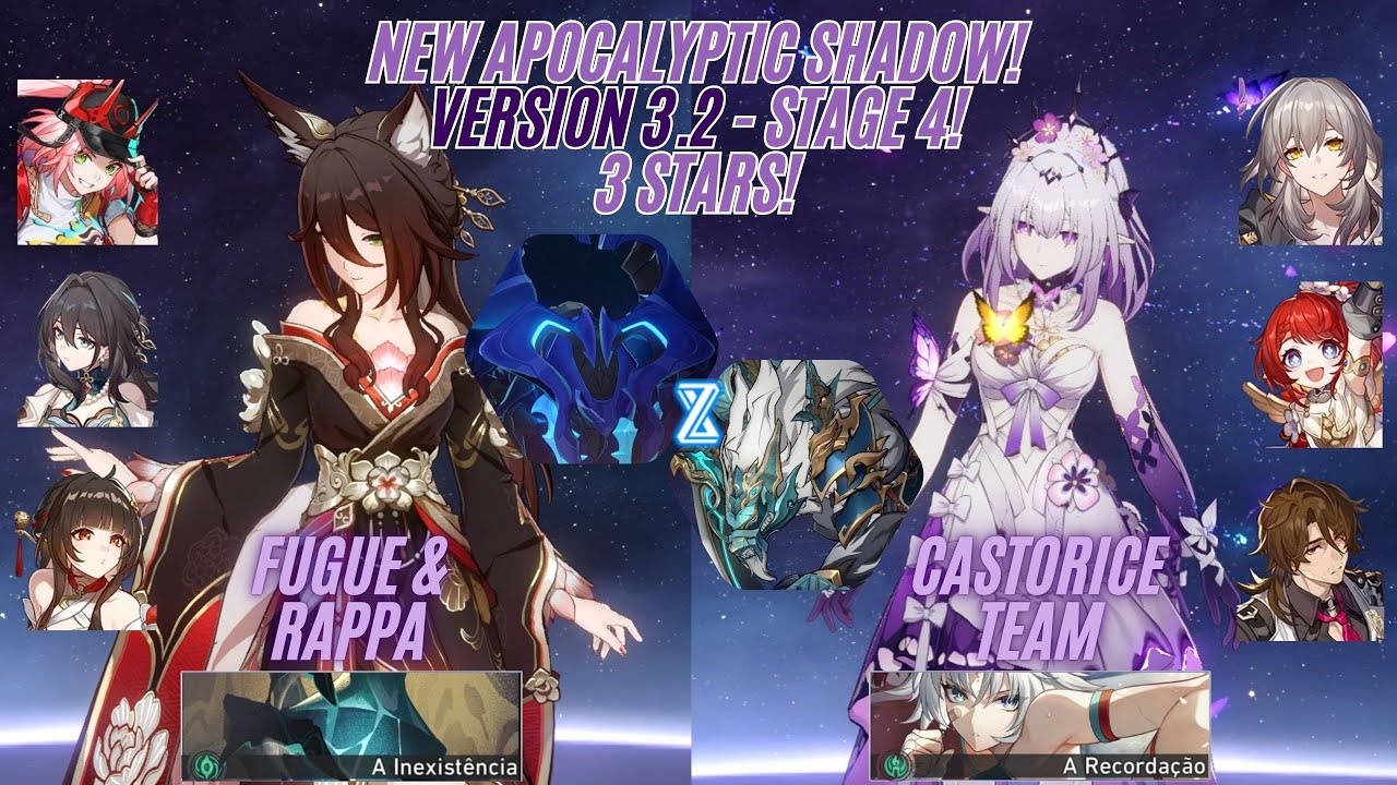 New Apocalyptic Shadow - V 3.2 - Fugue & Rappa and Castorice Team - 3 STARS - Honkai Star Rail