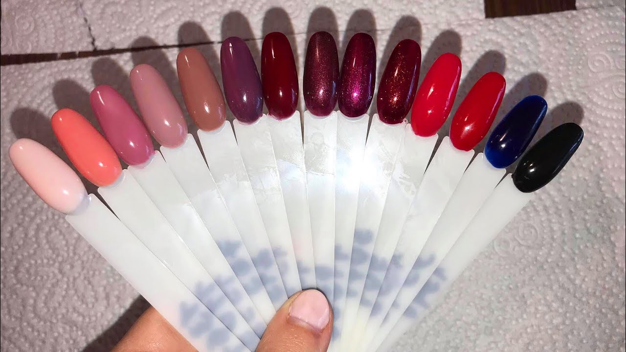 How I make my gel polish swatch sticks / fake nail tips pallette | NAILS by EM