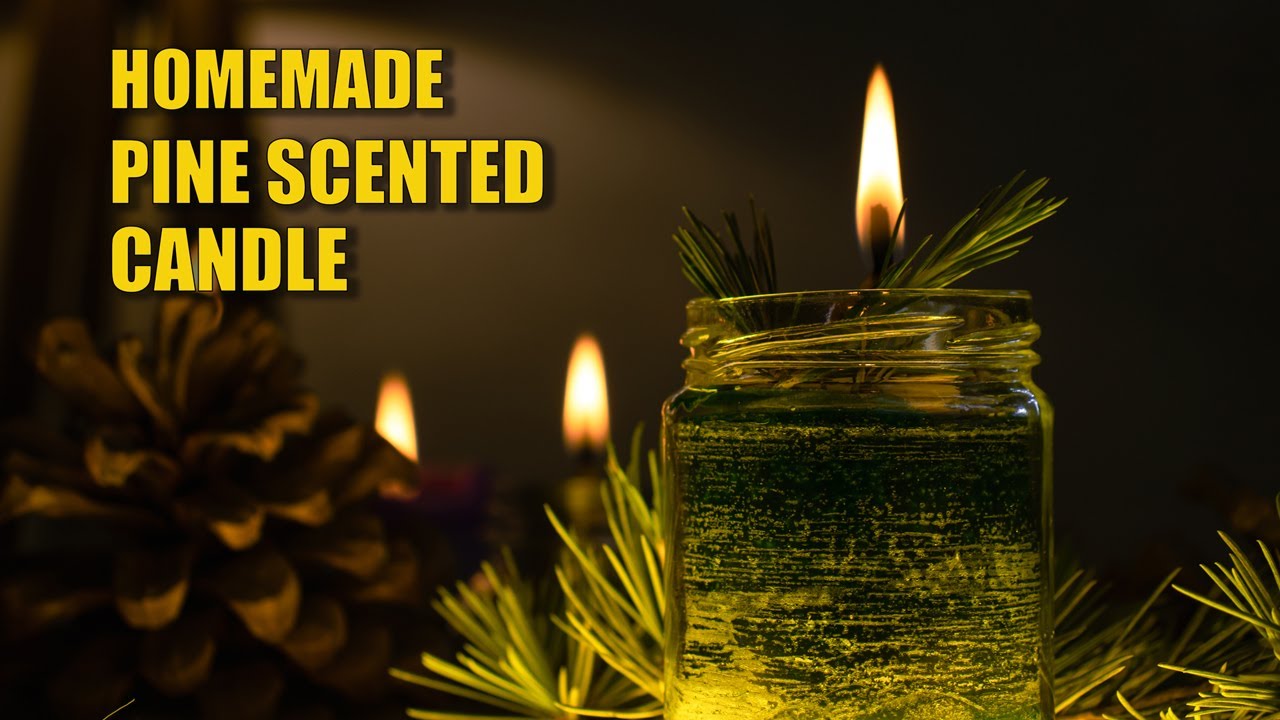 How to Make Scented Candles 🕯️With Fresh Pine Needles 🌲| For Beginners