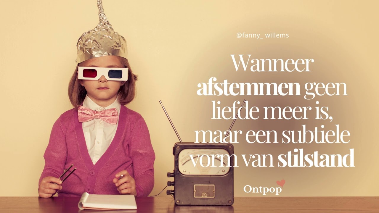 Wanneer afstemmen geen liefde meer is, maar een subtiele vorm van stilstand