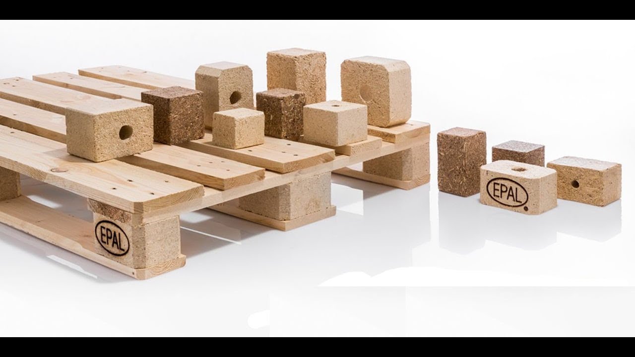 Automatic press wood block production line/how to recycle wood shaving #woodblocks #woodenpallets