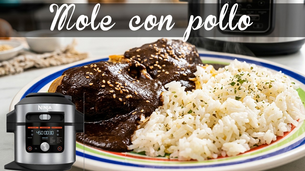 Cómo hacer POLLO con MOLE en la Ninja Foodi