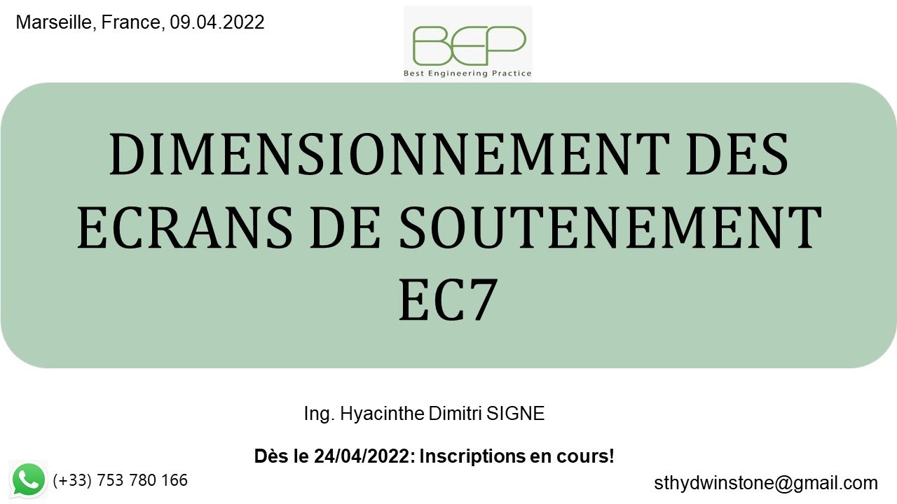Géotechnique - Dimensionnement des écrans de soutènement - Eurocode 7 - NF P 94-282