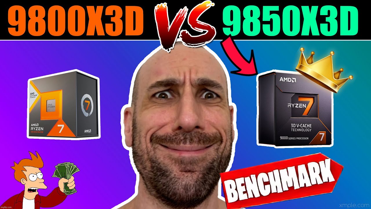 🛑 9800X3D против 9850X3D (скорость оперативной памяти не имеет значения)