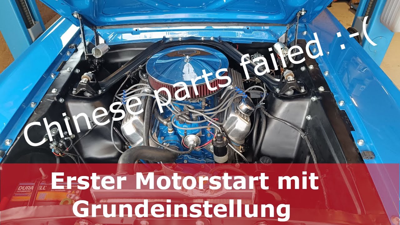 Erster Motorstart nach Restauration / Grundeinstellung Vergaser und Zündung | Ford Mustang