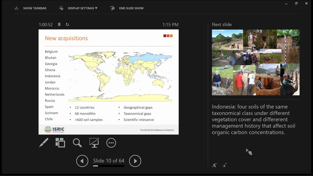 Webinar - ISRIC Soil Services for Science and Society (8/2018)