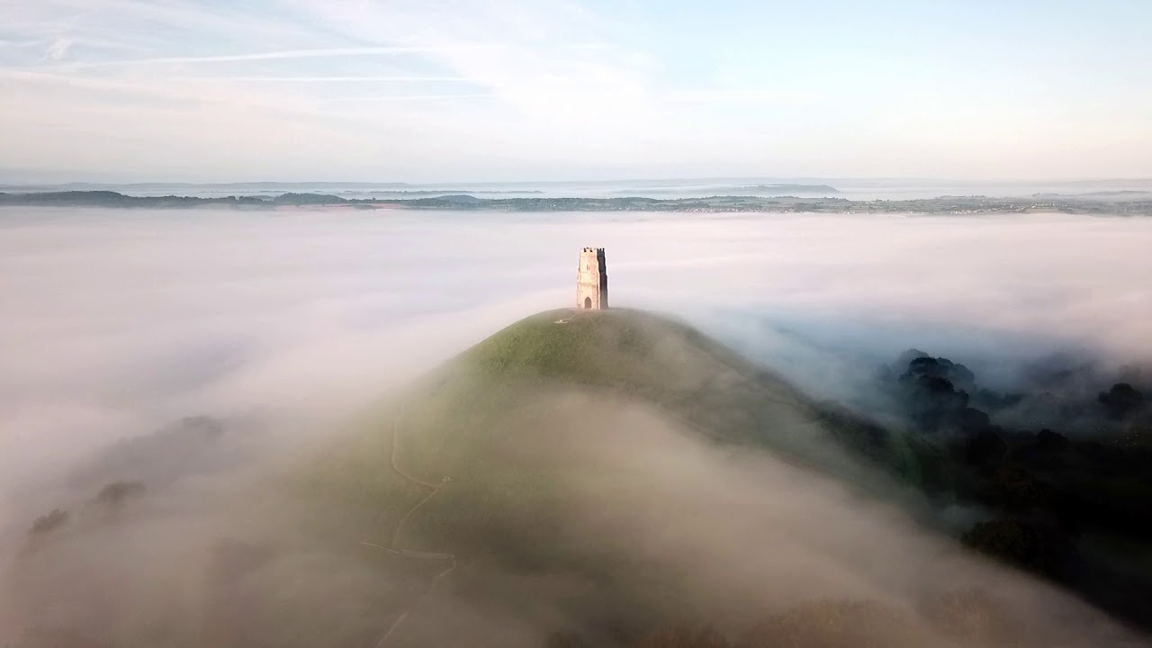 The Glastonbury Tor through the fog