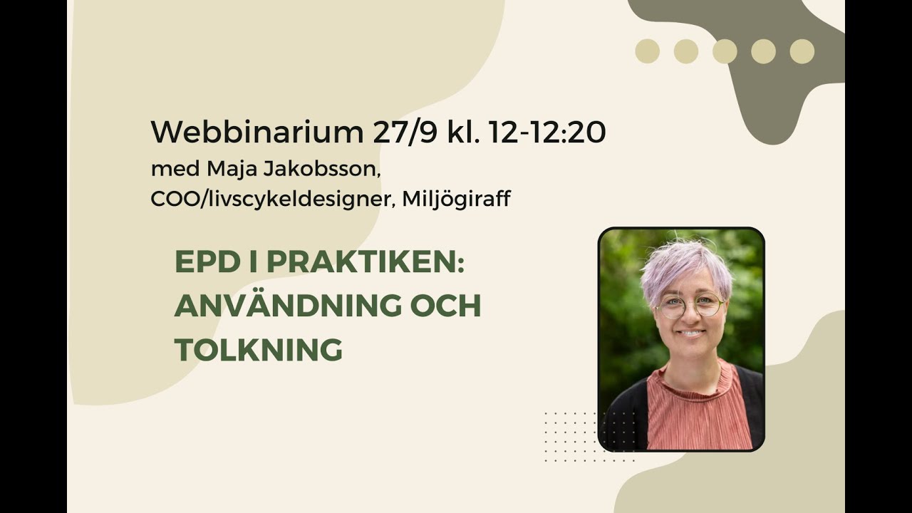 EPD i praktiken för inrednings- och möbelbranschen med Miljögiraff & Lundbergs Möbler