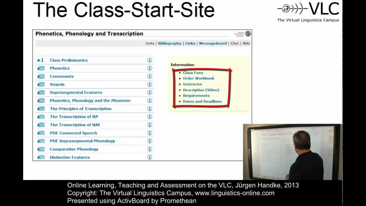 Online-Classes on the VLC