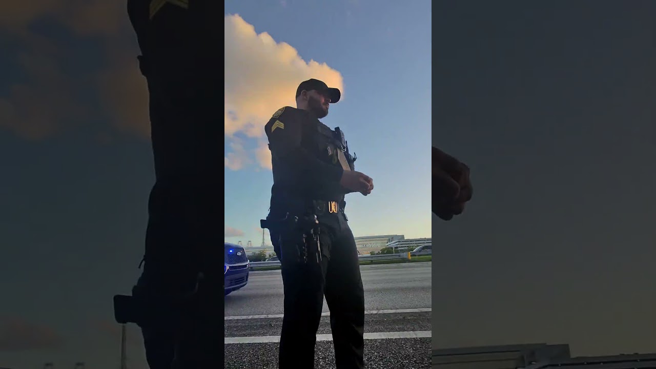 jealous cop really arrested me at golden hour 💀 pt.2 is unreal #pradaazx #miami #ferrari #arrested
