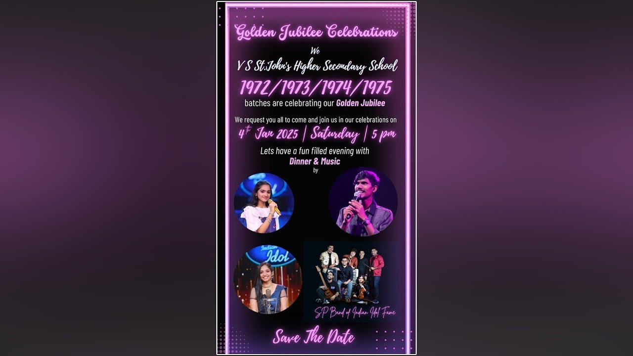 V.S.S.T JOHN'S GOLDEN JUBILEE || 04-01-2025 || Live Streaming ||