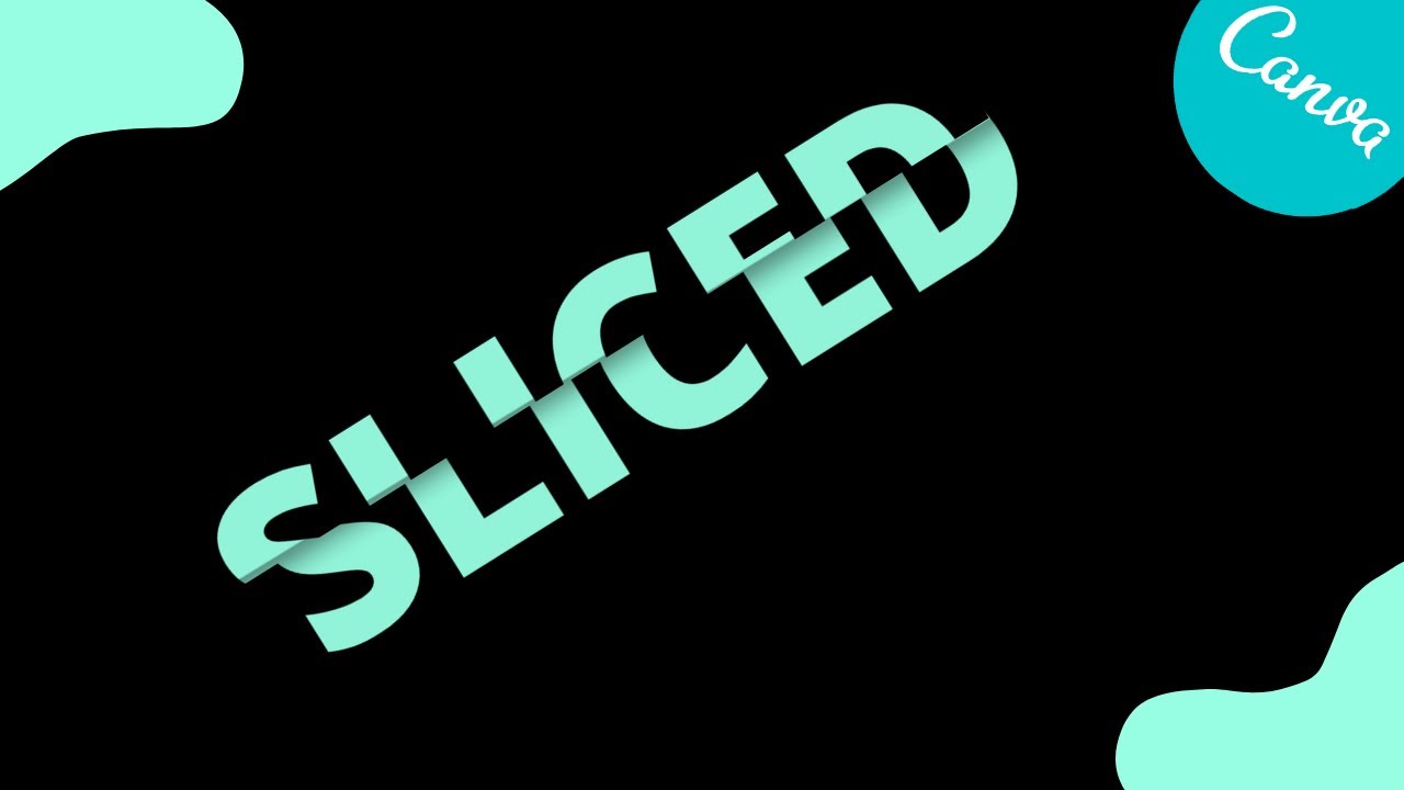 How to create SLICED text effect in Canva by DLC Ventures