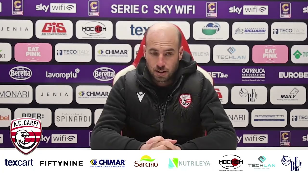 CARPI: IL COMMENTO DI MISTER STEFANO CASSANI DOPO LA SCONFITTA CON L'AREZZO