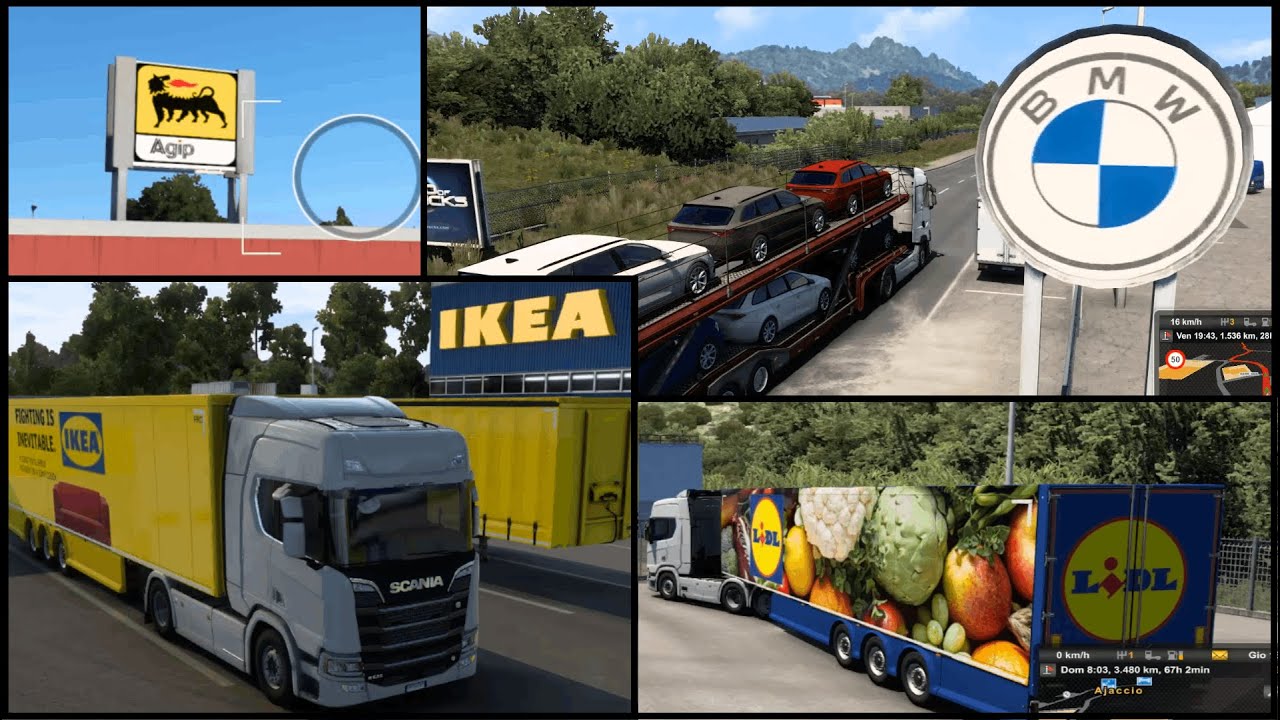 REAL COMPANIES AND GAS STATIONS ON EURO TRUCK SIMULATOR 2 (MOD)