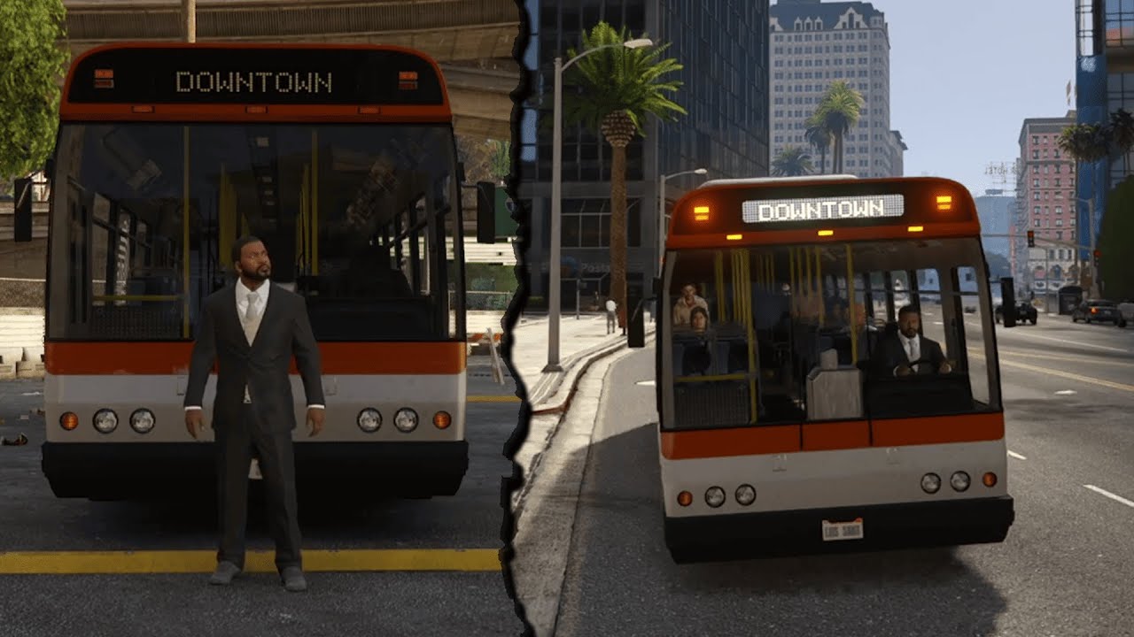 JADI SUPIR BUS BAR BAR - GTA 5 MOD INDONESIA
