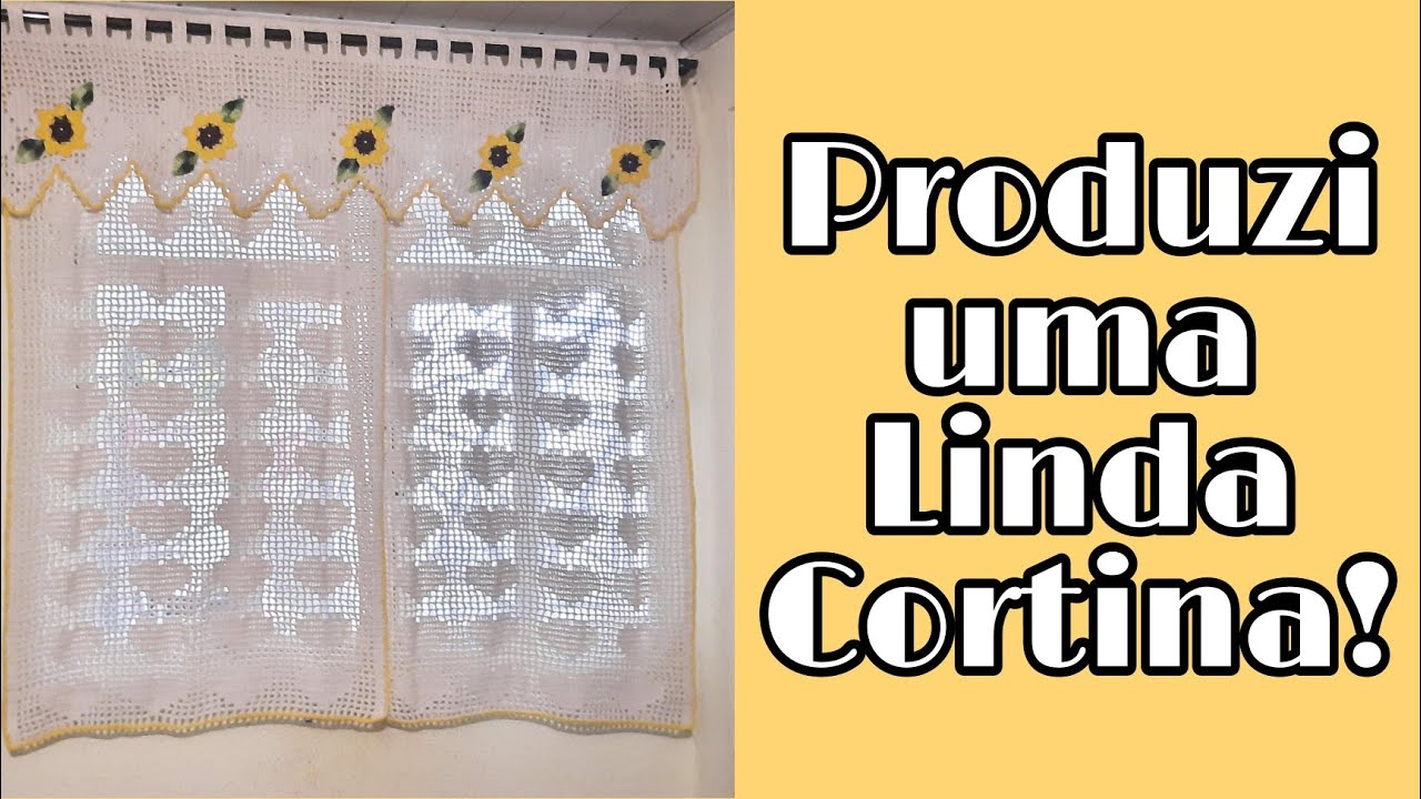 CORTINA EM CROCHÊ !! Produzi uma cortina maravilhosa!!! 🧶❤ #crochê  #produção #croche #artesanato