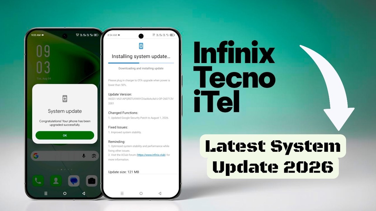 Последнее обновление системы для смартфонов Infinix, Tecno и iTel 2026 года