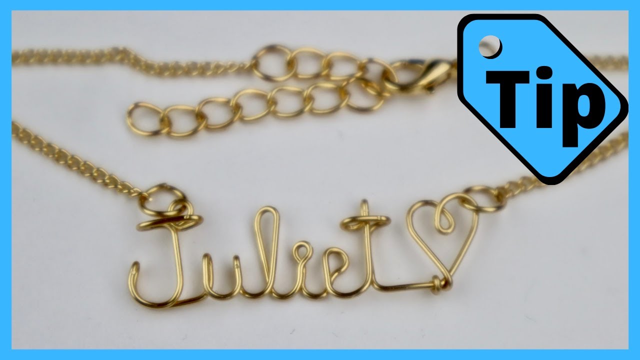 Wire Name Necklace on a Chain // Tip Tuesday Tutorial