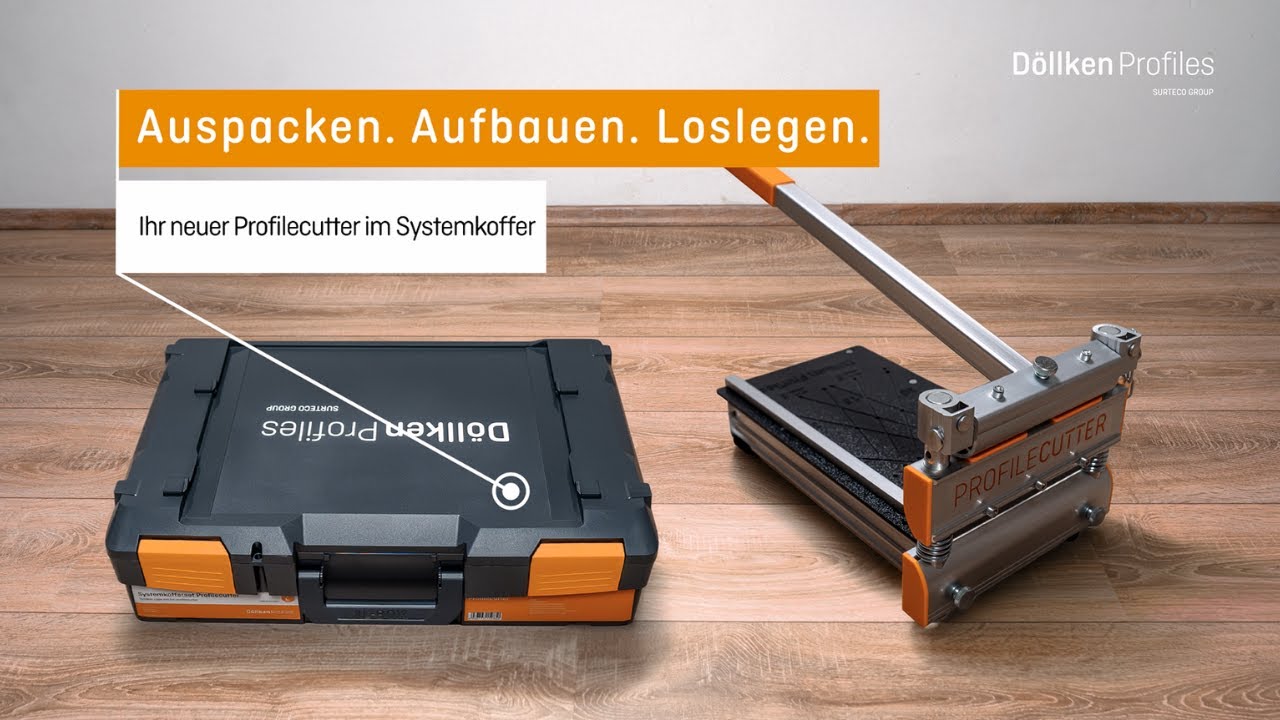 Döllken Profiles Profilecutter Aufbau und Systemkoffer