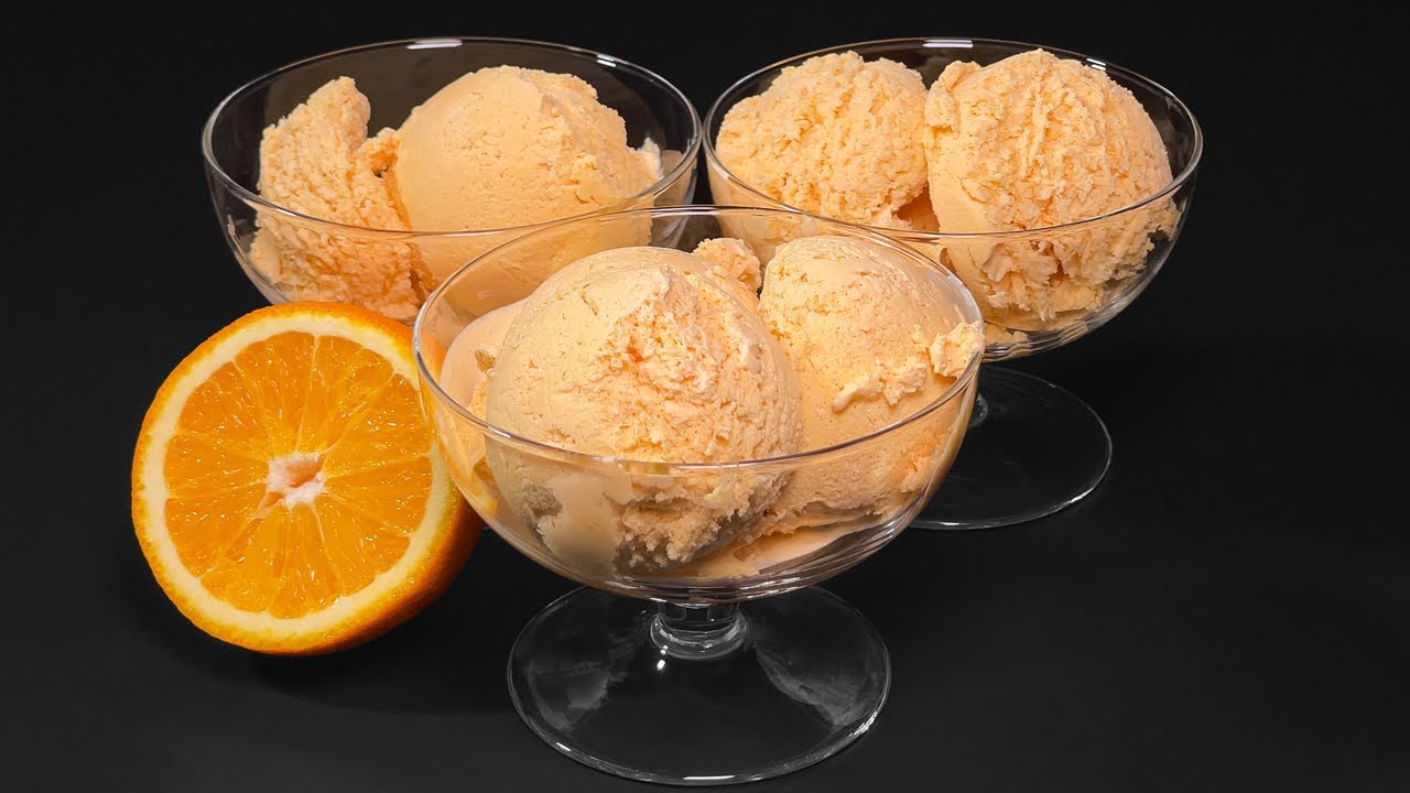 Вкуснейшее апельсиновое мороженое из простых ингредиентов! Рецепт десерта за 5 минут