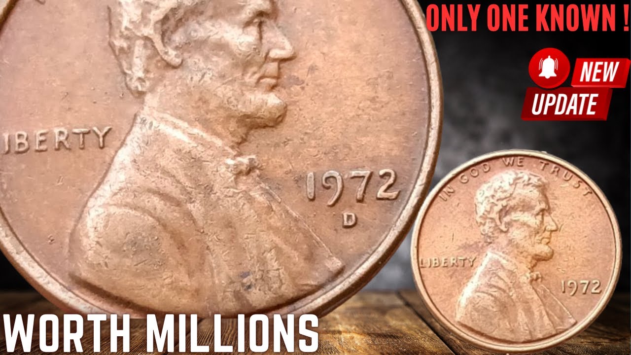 Редкие монеты США номиналом «D» 1972 года и центы 1972 года выпуска стоимостью в миллионы...