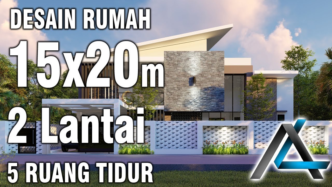 #Desain rumah#15x20 meter#2 lantai#5 ruang tidur#jasadesain#jasaarsitek#jasakontraktor#2019