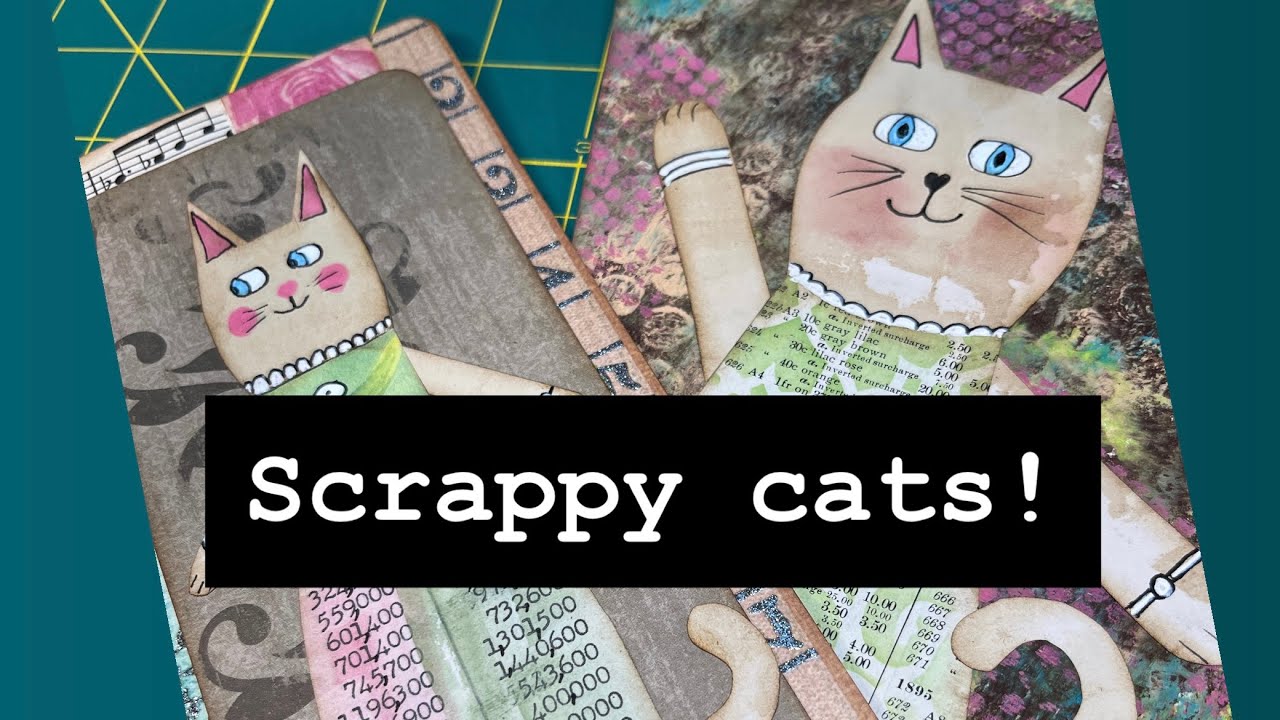 Кошки Scrappy Cats наряжаются для забавного ведения дневника ~ #junkjournalideas