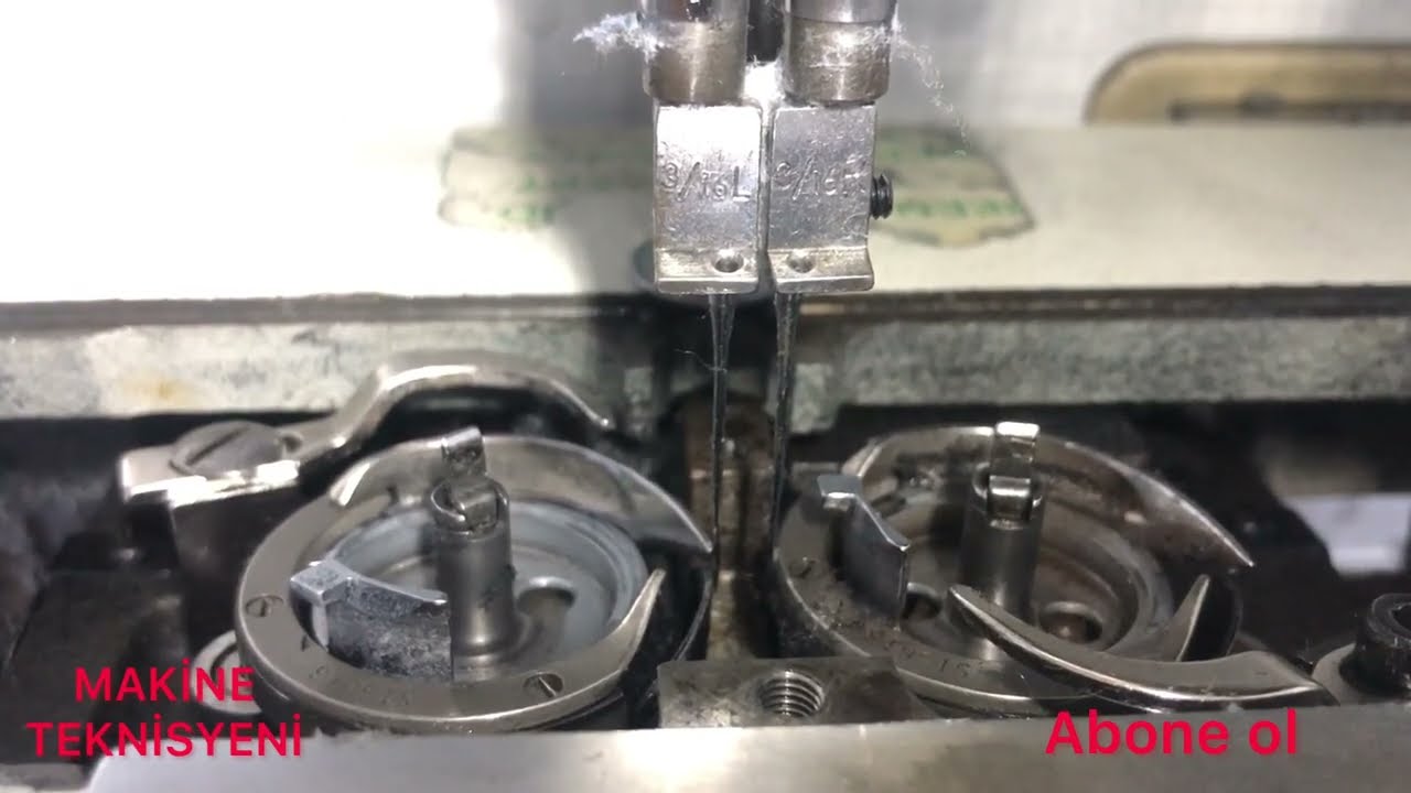 Düz Çift iğne Çağanoz ayarı/Çift iğne mili ayarı
