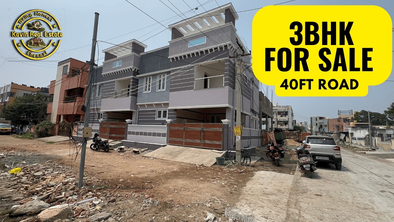 ID 2614 - New House For Sale in Kattupakkam ||40ft Road || North East Corner ||