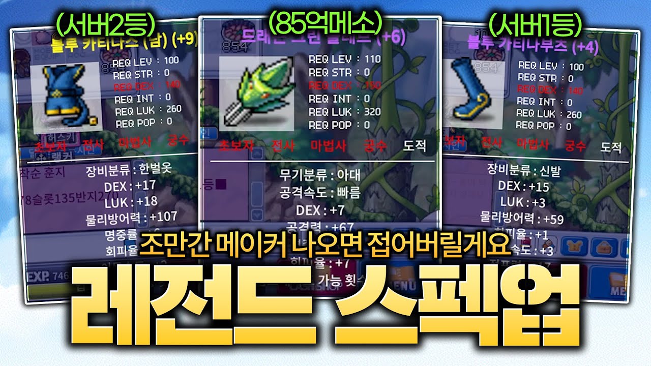 머리 깨져서 서버 1등 매물 들고왔습니다 [메이플랜드]
