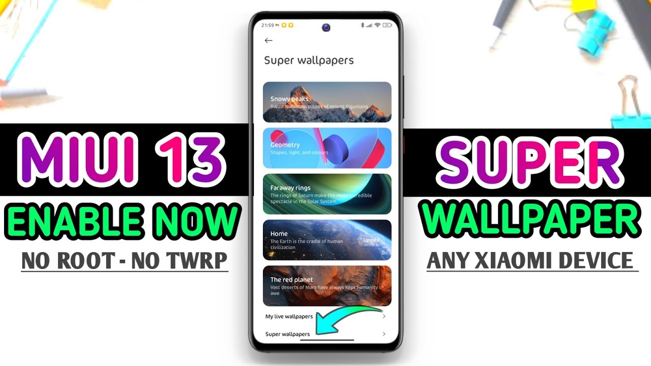 Officially Enable New Super Live Wallpaper Day/Night In MIUI 12.5 & MIUI 13 ON Any Xiaomi Device