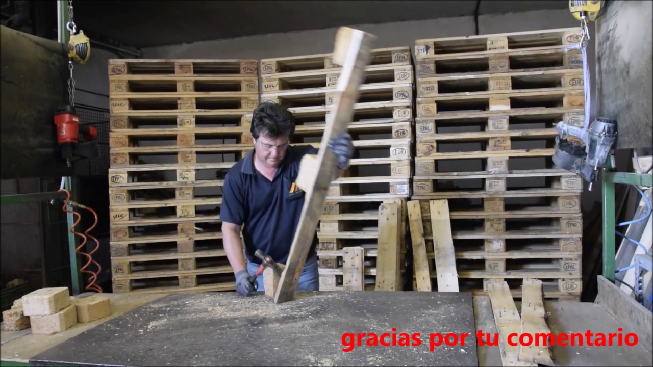 Como desmontar un palet Europeo