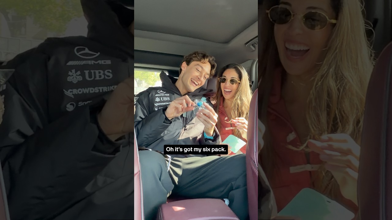 Джордж получил ТАК много подарков в Китае 🎁🩵 #f1 #formula1 #mercedesf1