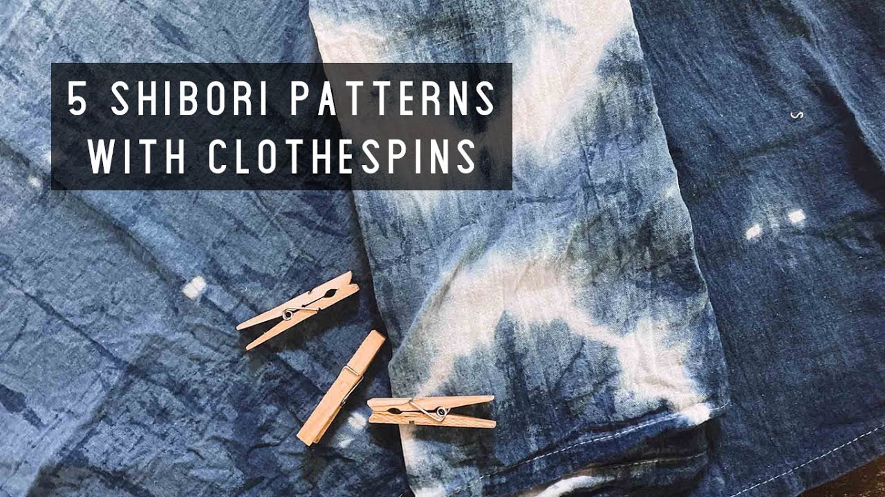 5 MORE Shibori Fold Patterns Using Clothespins!
