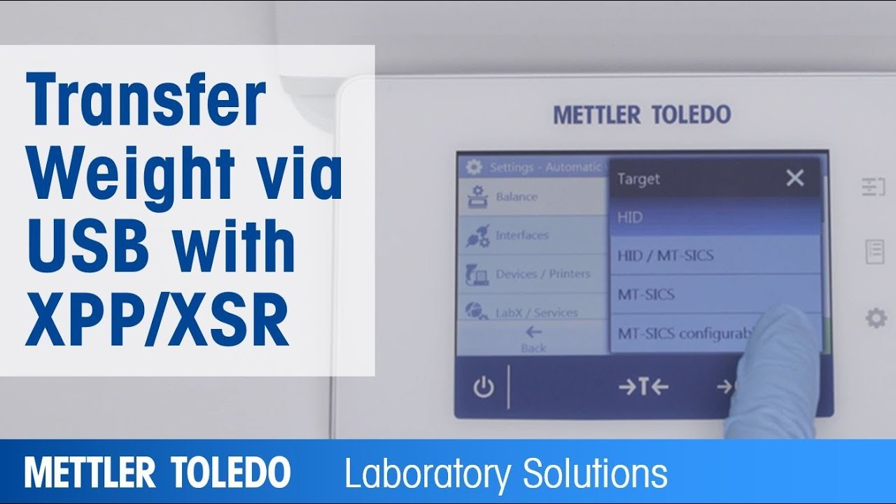 How to Transfer a Result via USB with an XPR/XSR Balance