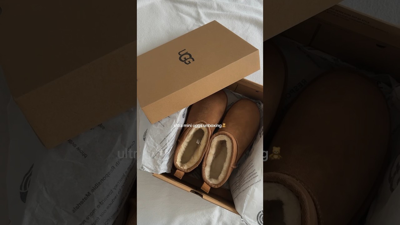 ultra mini uggs unboxing✨ i&rsquo;m already obsessed with these shoes