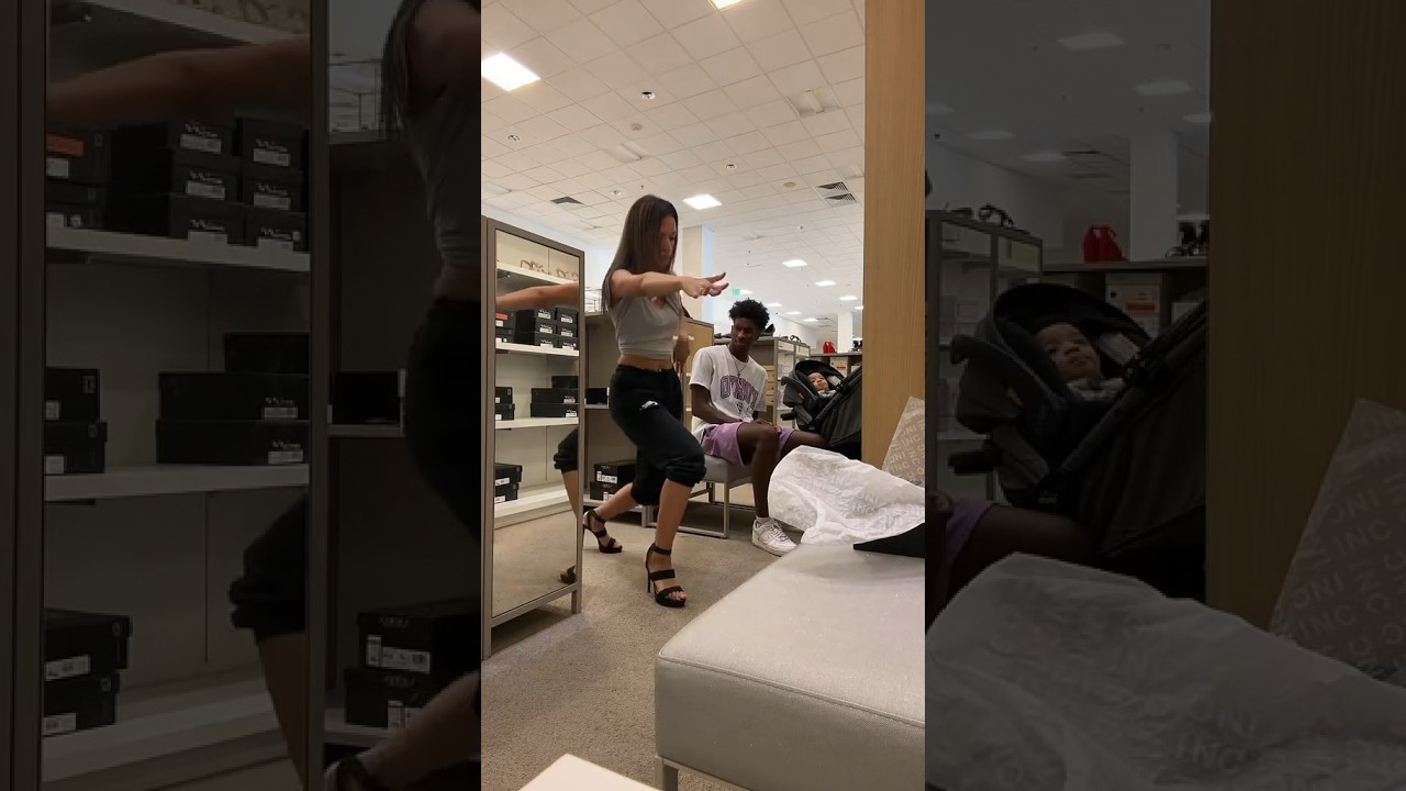 Trying on heels in front of my boyfriend😂 #shorts