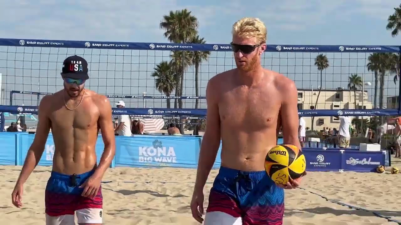 2024 Hermosa HBO Andy Benesh Travis Mewhirter v Chase Budinger Miles Evans #beachvolleyball #ericcam