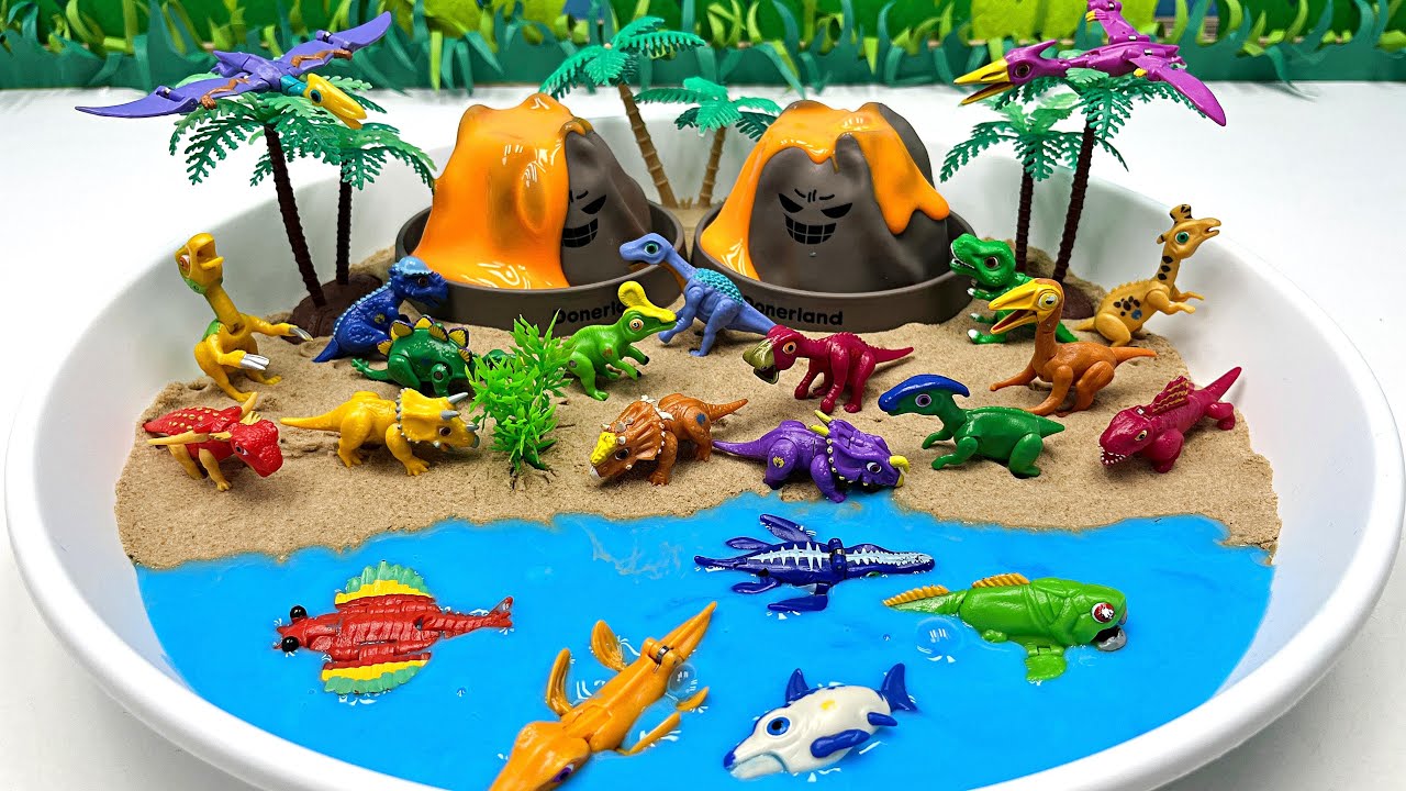 DIY Dinosaur Island With Dino Volcano | Diorama For Dinosaurs 매머드 화산폭발 공룡섬