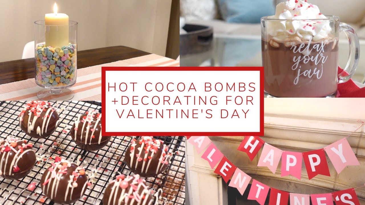 How To Make Hot Cocoa Bombs + Decorate for Valentine's Day With Me! | February 2021