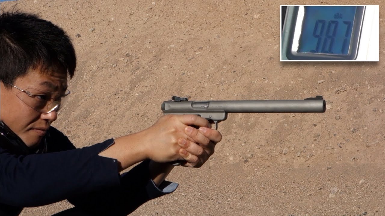 実銃 .22口径 サイレンサー 消音効果 - 高速弾 VS 亜音速弾 - 実弾射撃