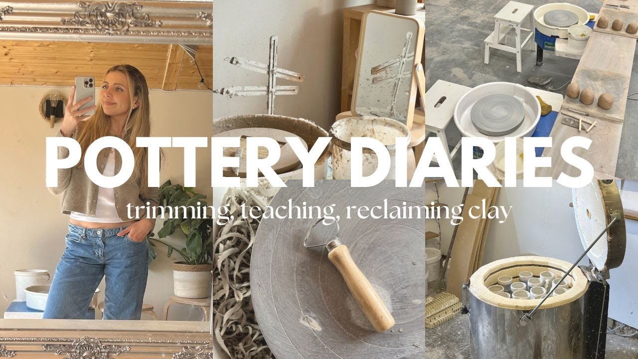small business vlog 💌  reclaiming clay, trimming tumblers, hosting pottery workshops ✨