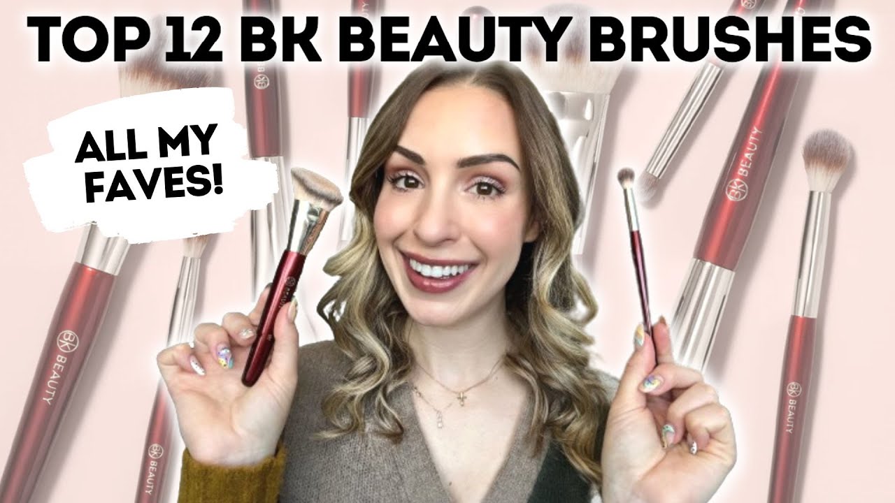 TOP 12 BK BEAUTY BRUSHES! 🏅 ALL MY FAVES! | BK BEAUTY 101 CONTOURED FOUNDATION BRUSH REVIEW